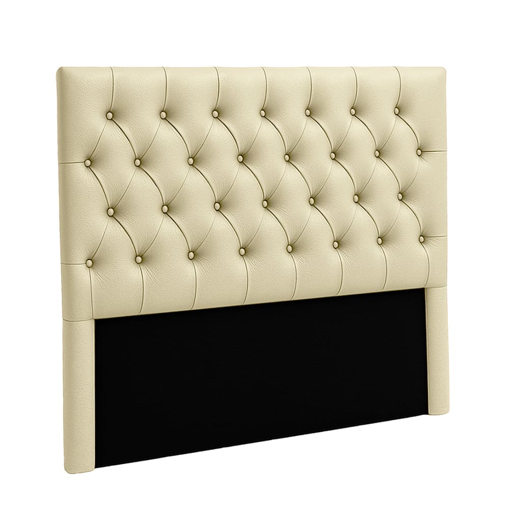 Cabeceira Estofada Queen Luna Nature Material Sintético Begetiza 158x136