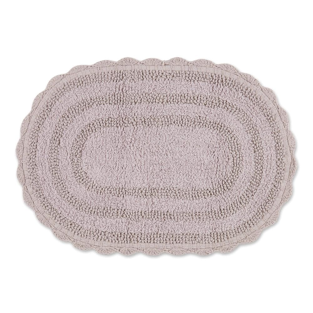 Tapete de banho DII Crochet Collection reversível pequeno oval 43x61cm
