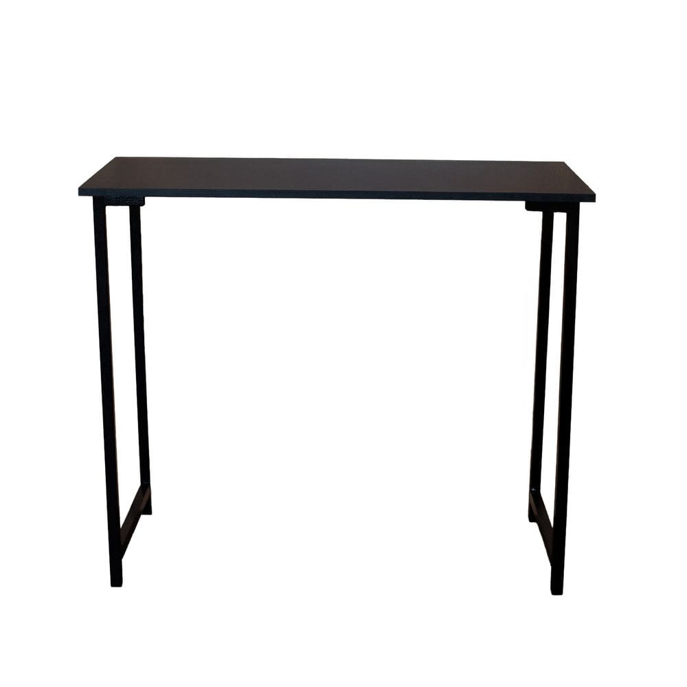 Mesa Escritório Estilo Industrial 90cm X 45cm Tampo Preto
