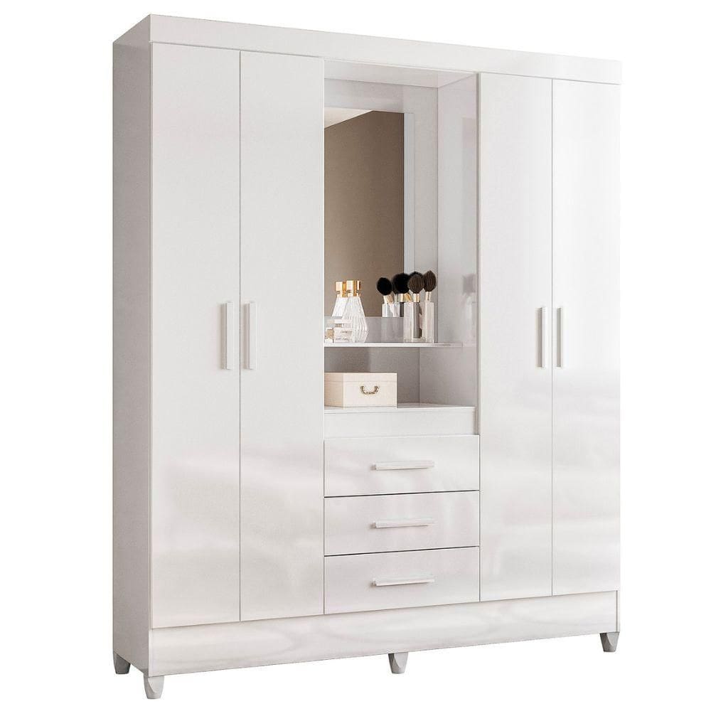 Guarda Roupa Casal Capela 4P 165 cm Capri Moval