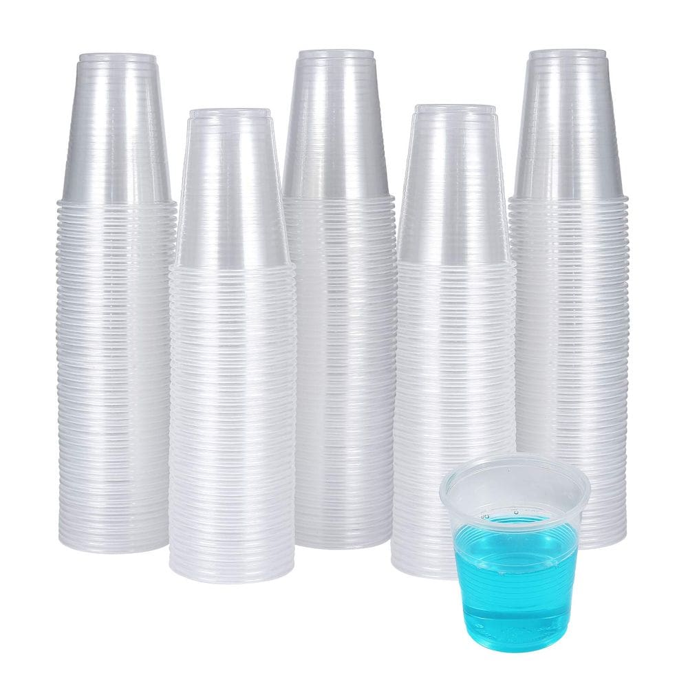 Copos de plástico descartáveis Turbo Bee 90mL, pacote 300, transparente