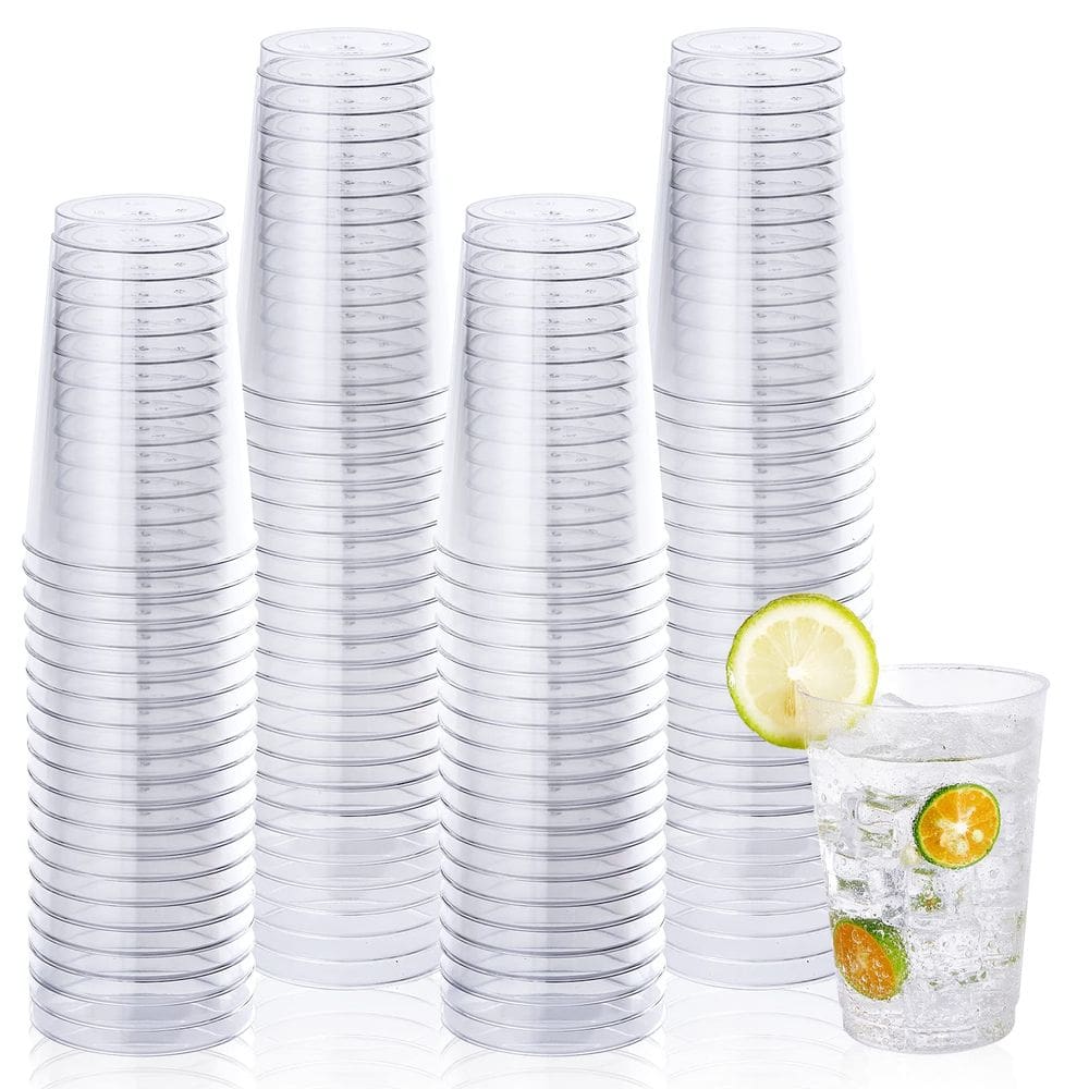 Copos de plástico Vplus 350ml transparentes reutilizáveis, pacote com 150