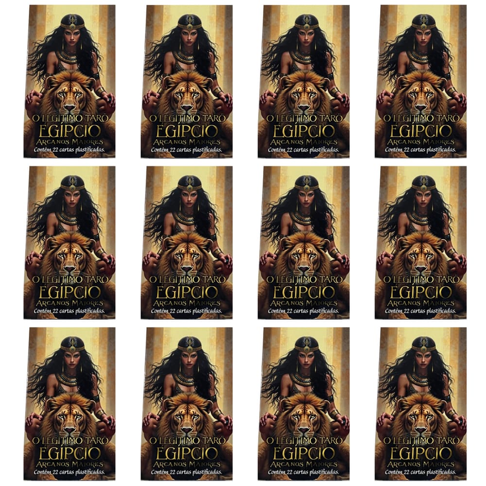 Kit 12 Tradicional Tarô Egípcio Arcanos Maiores 22 Cartas
