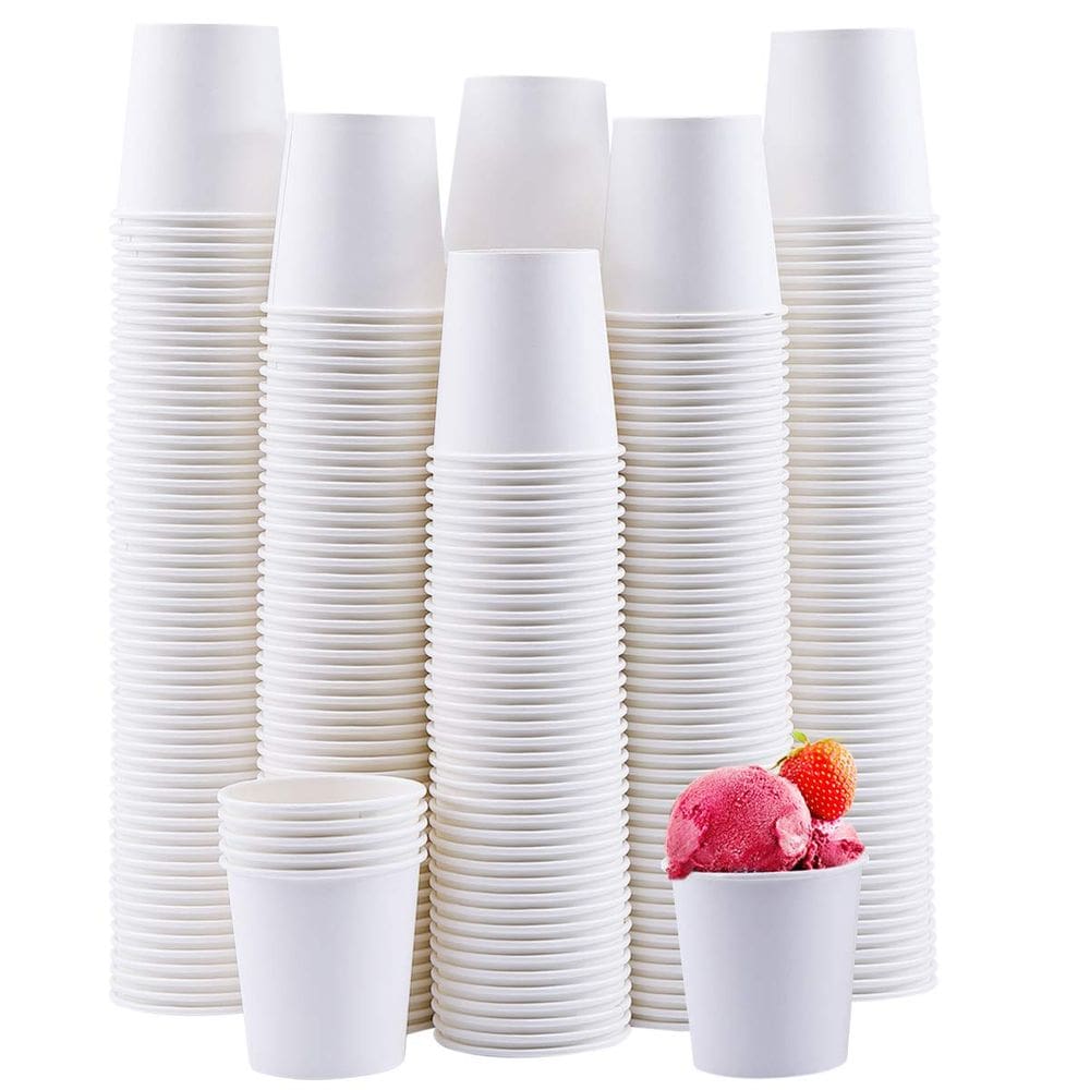 Copos de papel descartáveis Turbo Bee 300, pacote de 120 ml para uso quente/frio