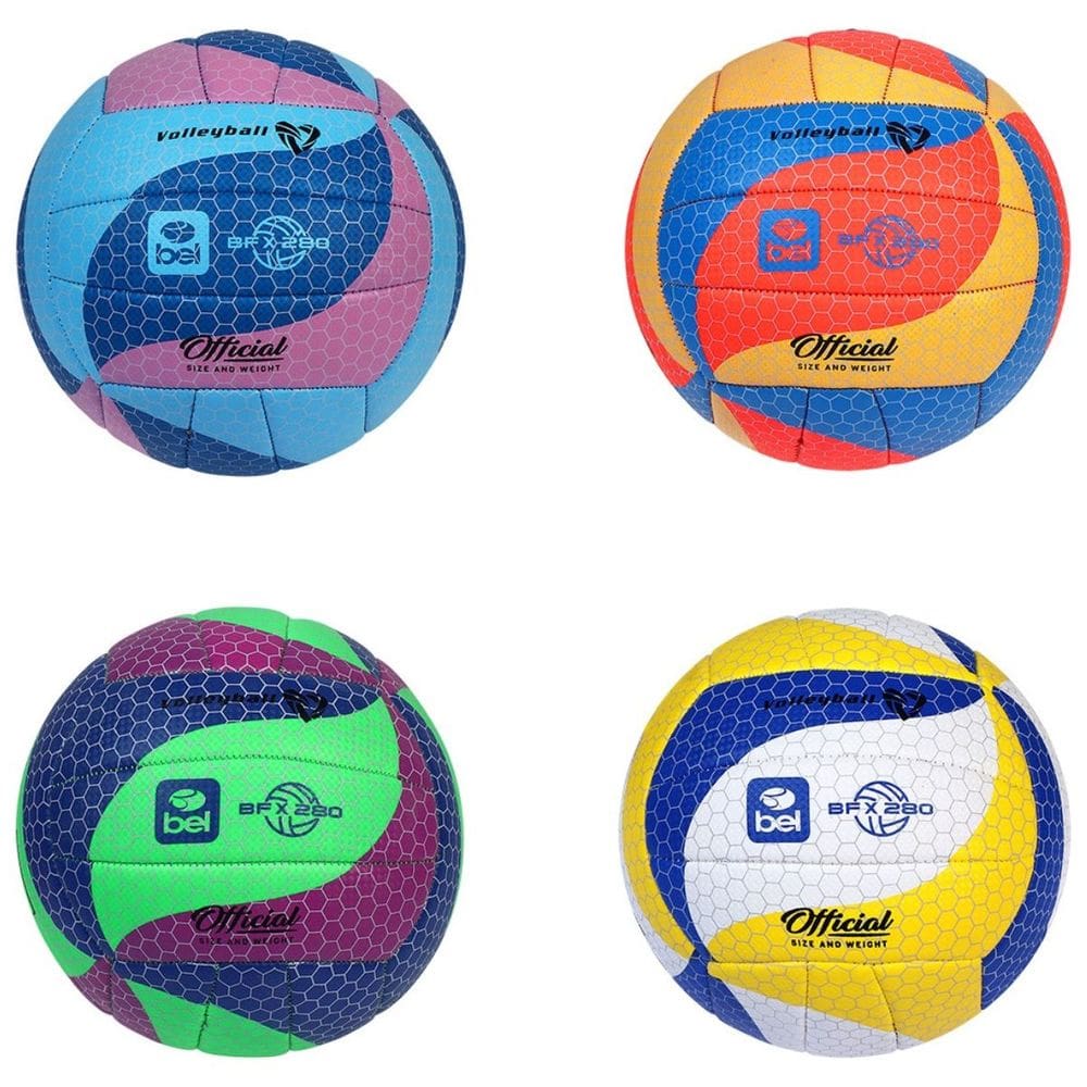 Bola Vôlei BFX280 Official Volleyball Colorida Leve 18 Painéis Costurados Belfix