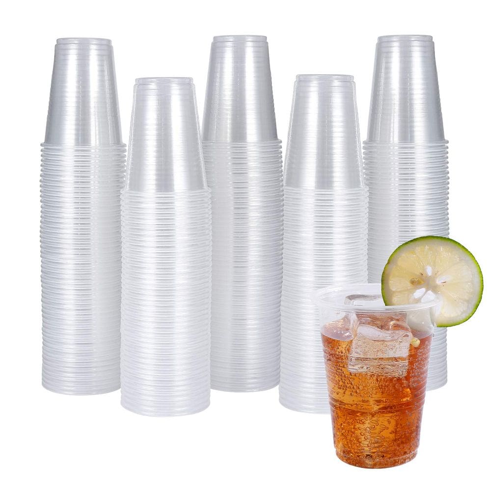 Copos de plástico Turbo Bee, pacote 300, 270 ml, transparentes, descartáveis