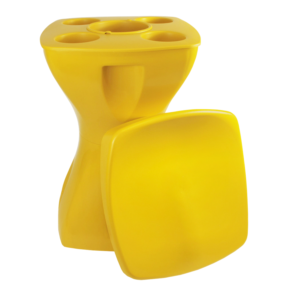 Banqueta Petisqueira Amarela Multiuso