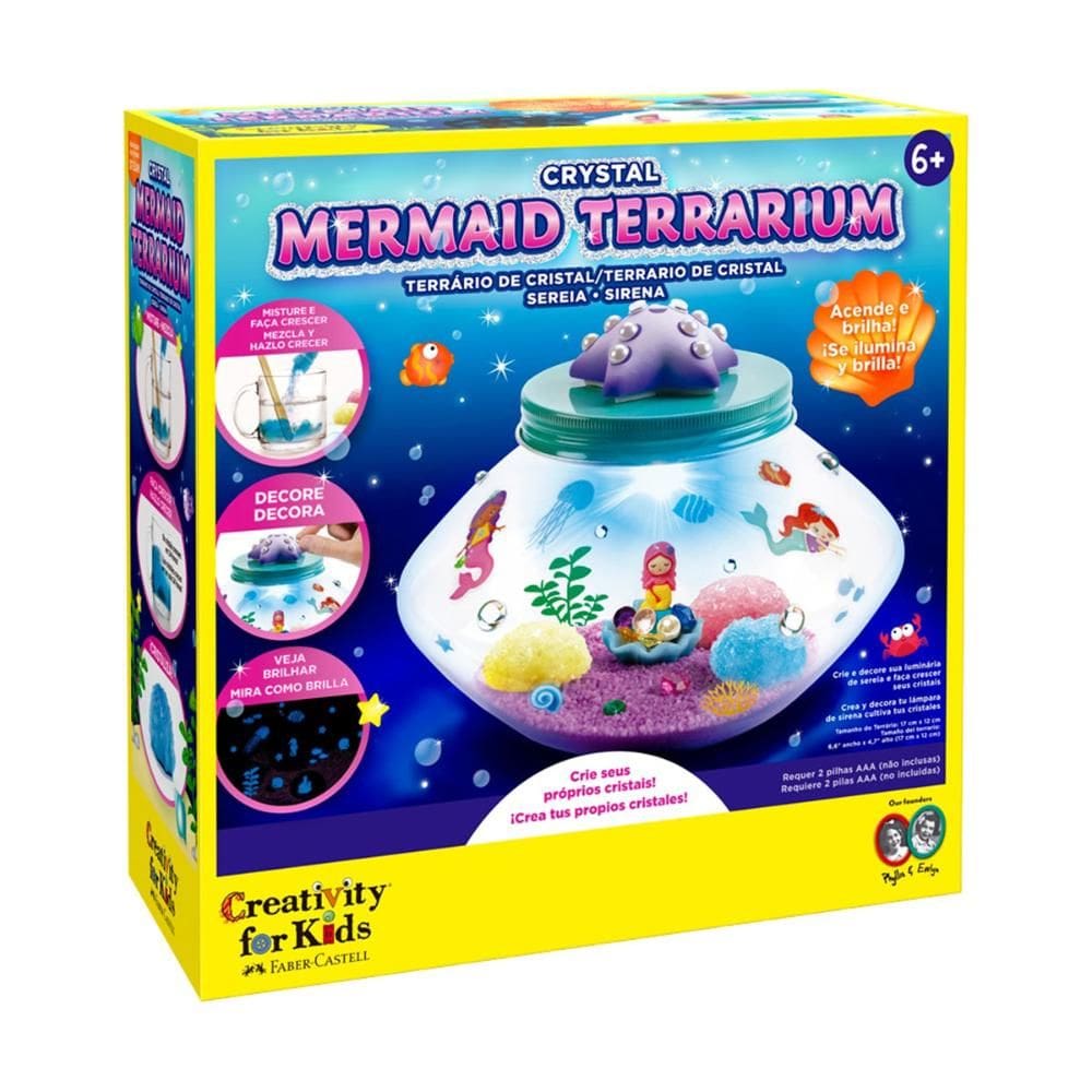 Terrário de cristal Sereia Creativity for Kids Faber-Castell