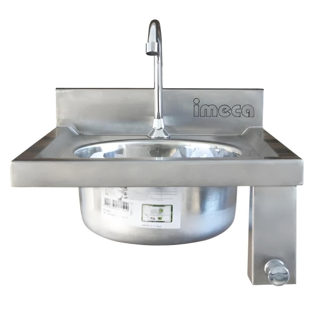 Lavatorio Inox 43X45cm Com Acionamento Joelho Imeca