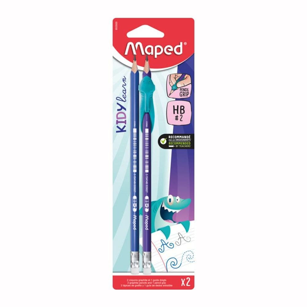 Lápis preto Nr.2 com borracha Kidy Learn 2 unid - Maped