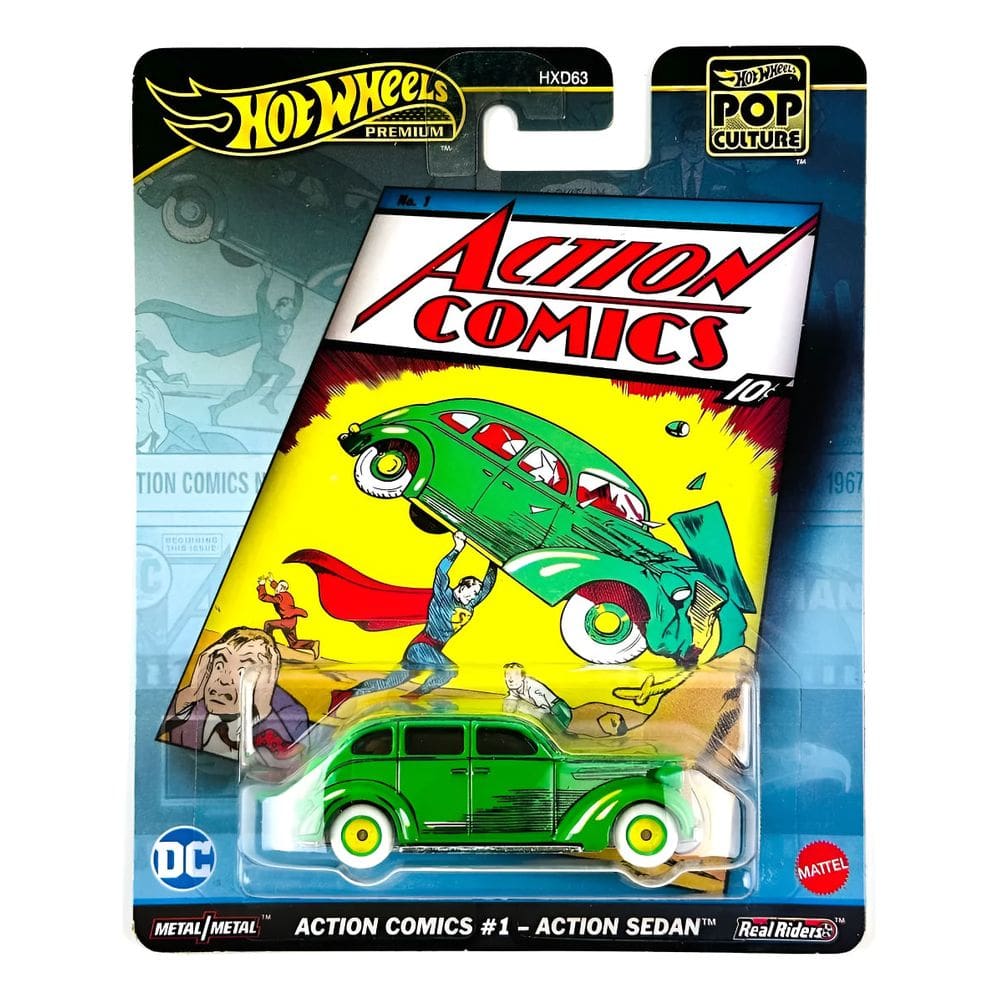 Carrinho - Action Comics 1 Sedan/Berline Hot Wheels MATTEL