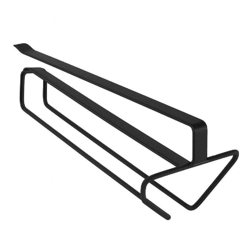 Organizador Taças Copos Suporte Suspenso Encaixe Prateleira Bar Cozinha Adega Preto