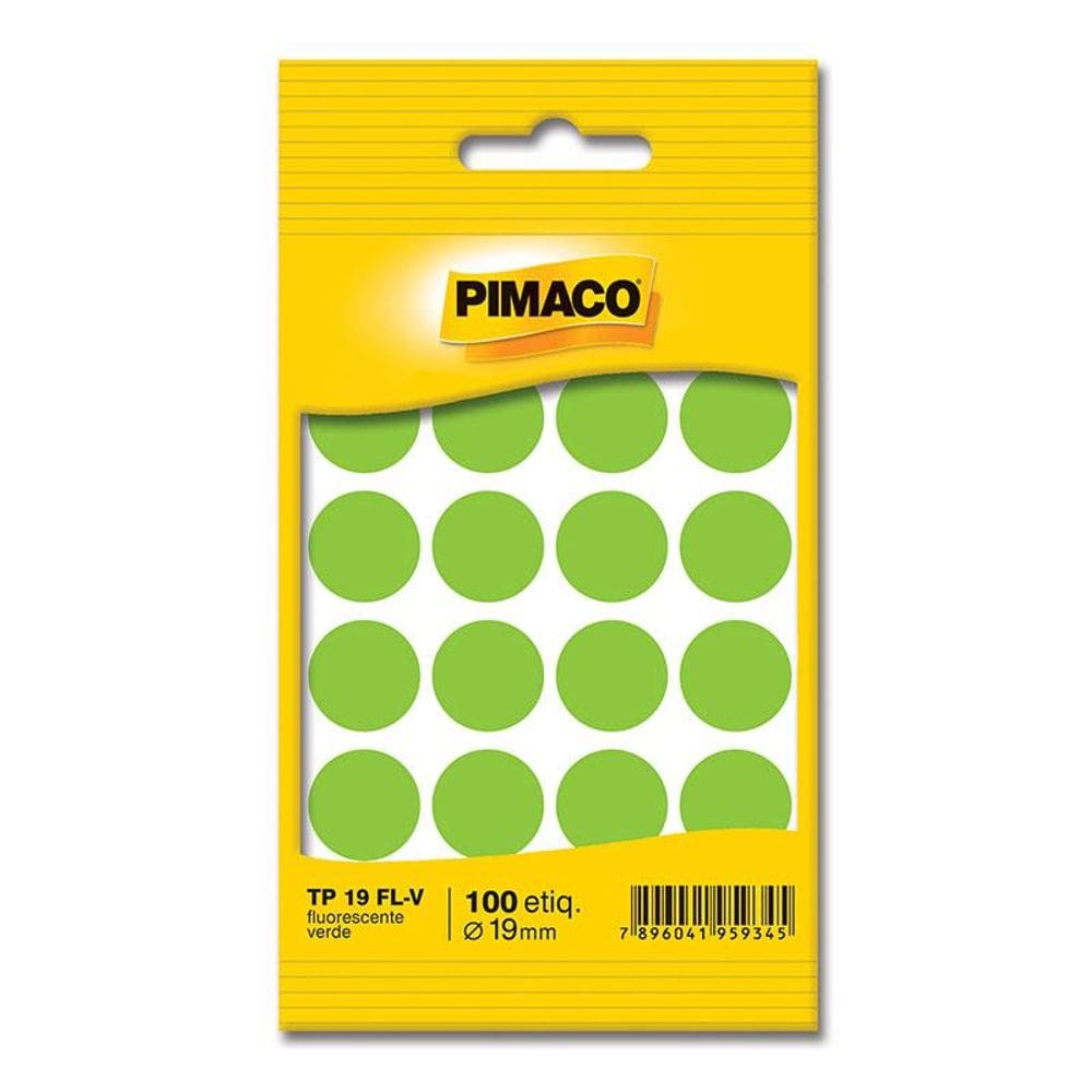 Etiqueta adesiva TP19 verde neon Pimaco