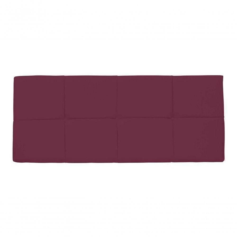 Painel Cabeceira Casal 1,40cm Smf Decor vinho - Bordô