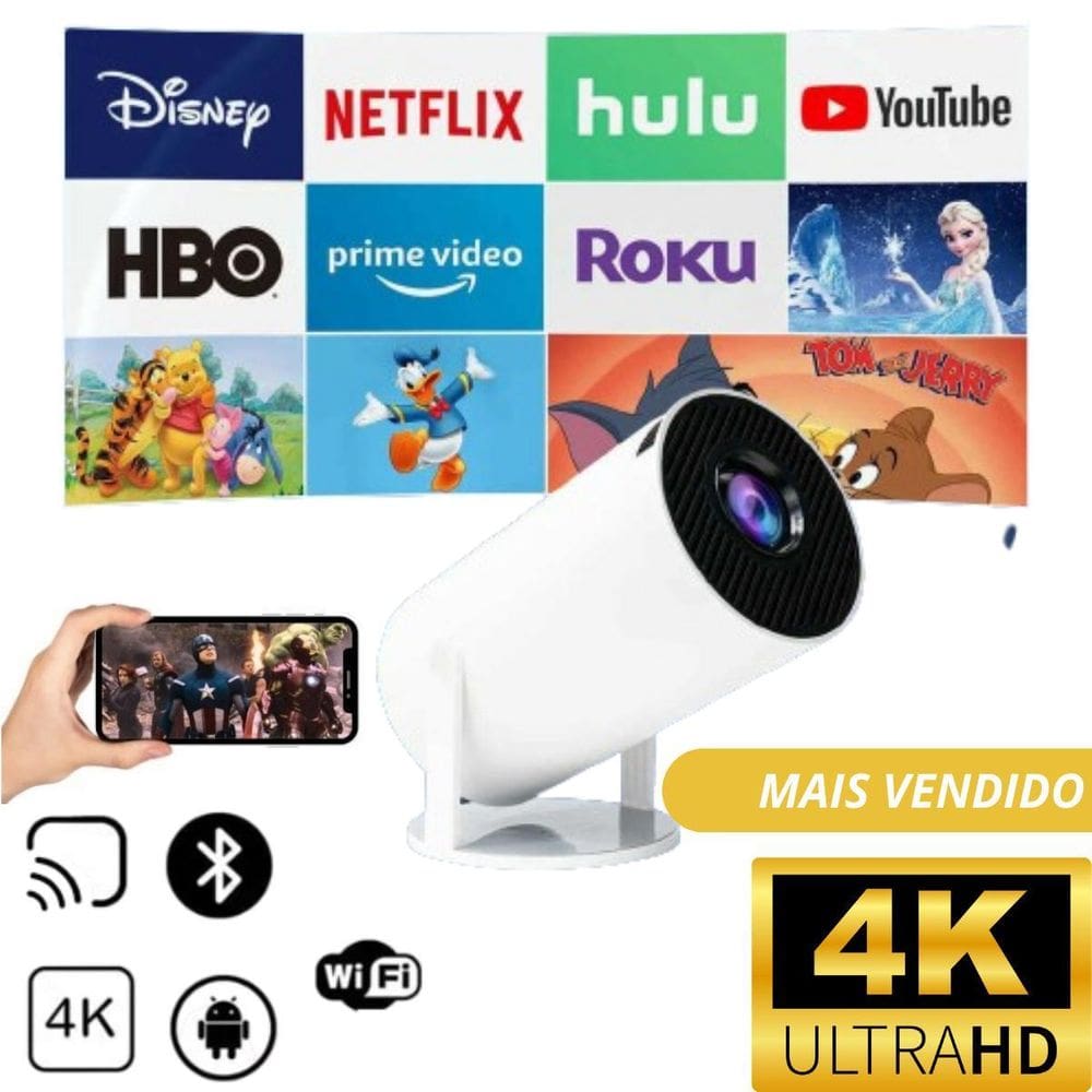 Projetor 4K Para Cinema Em Casa Para Home Theater