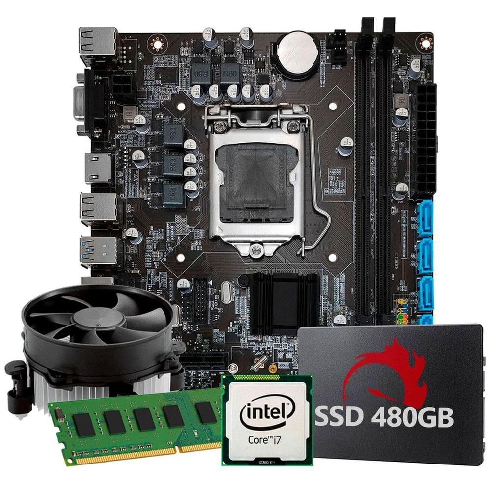 Kit Upgrade Intel Core I7, 16Gb Ram, Ssd 480Gb, Conexões