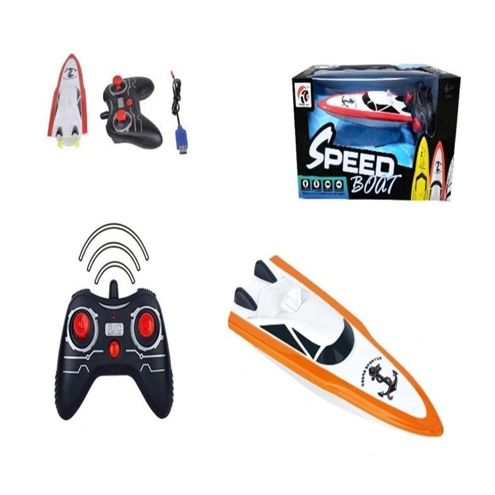 Barco Lancha Controle Remoto Multifunções Recarregável