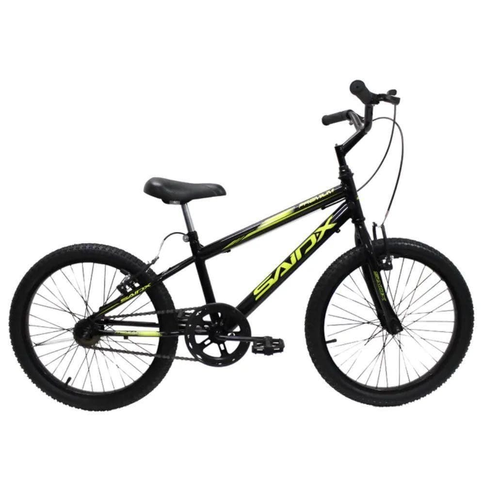 Bicicleta Aro 20 Bike Infantil Saidx Premium Feminina E Masculina Preto Amare
