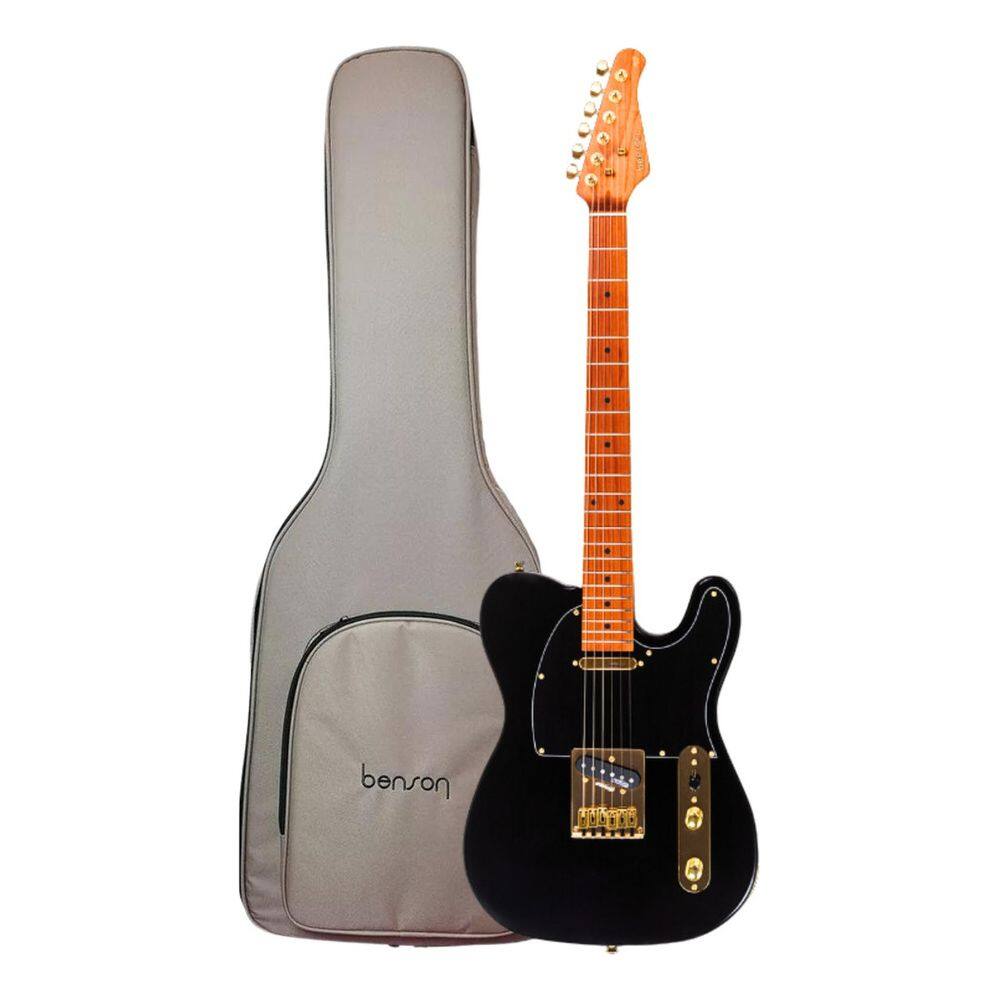 Guitarra Benson - Hardy T 904 - Telecaster  - Black / Gold Com Capa