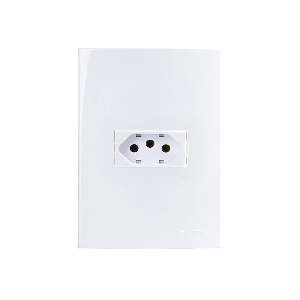Tomada Margirius Sleek 2p+t 20a Com Placa 4x2 Branca