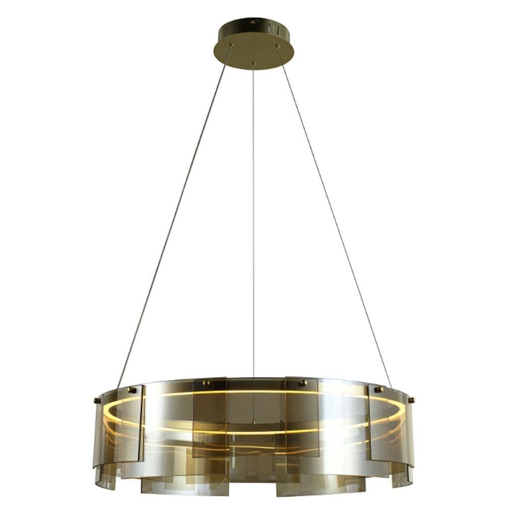 Pendente 1xled 36w Gonna Bella Iluminação Dourado