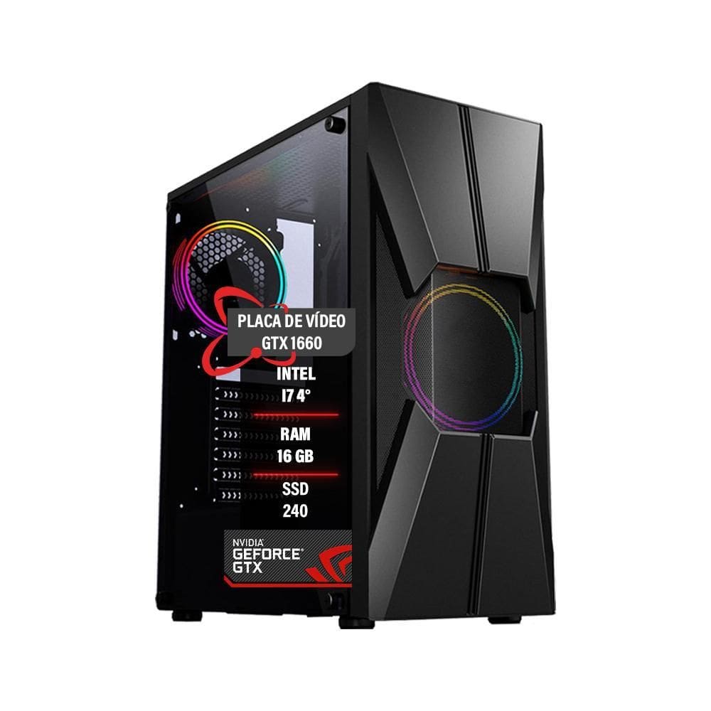 Pc Gamer I7 4 Memória 16Gb Ddr3 Gtx 1660 Ssd 240Gb
