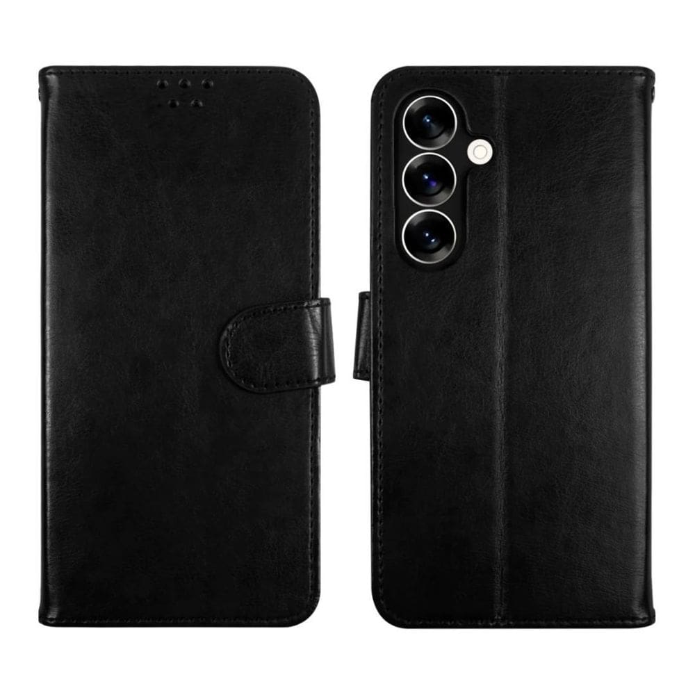Capa Carteira + Película De Vidro 3D Para Samsung S25 Plus