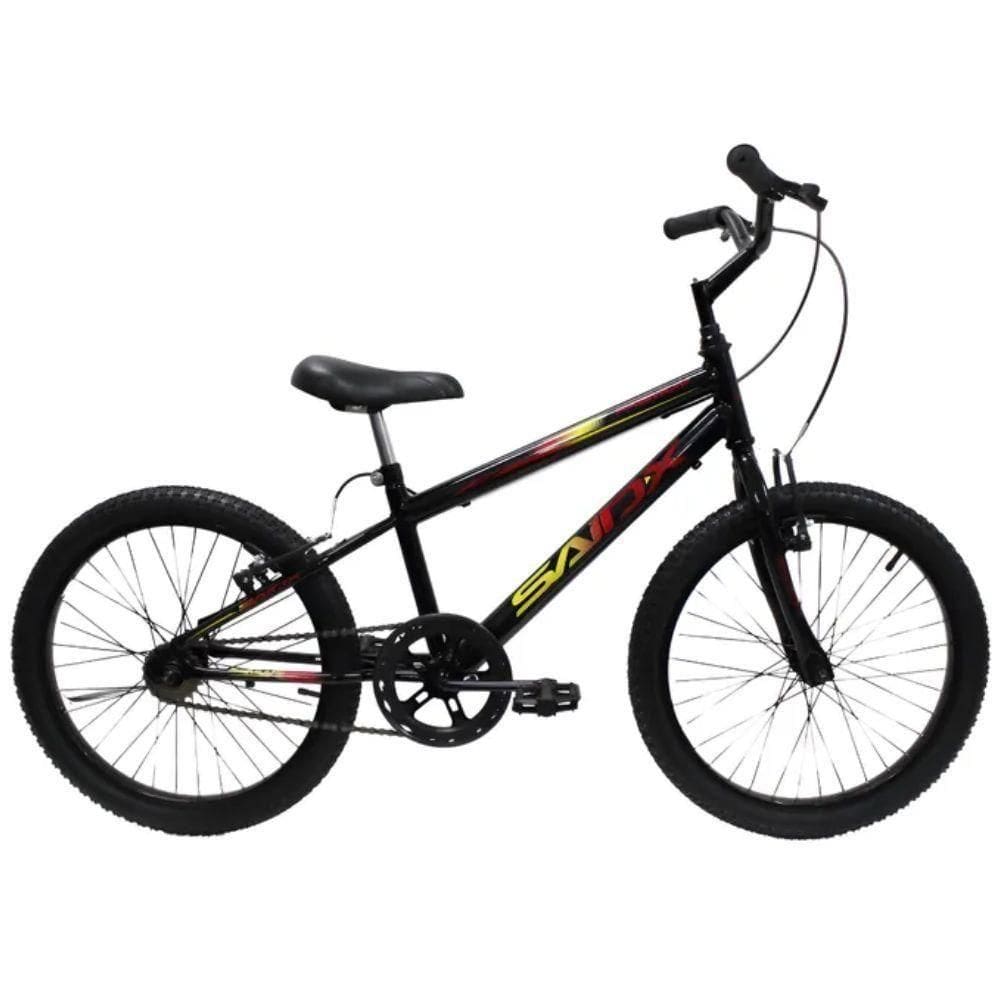 Bicicleta Aro 20 Bike Infantil Saidx Premium Feminina E Masculina Preto Verme Amare