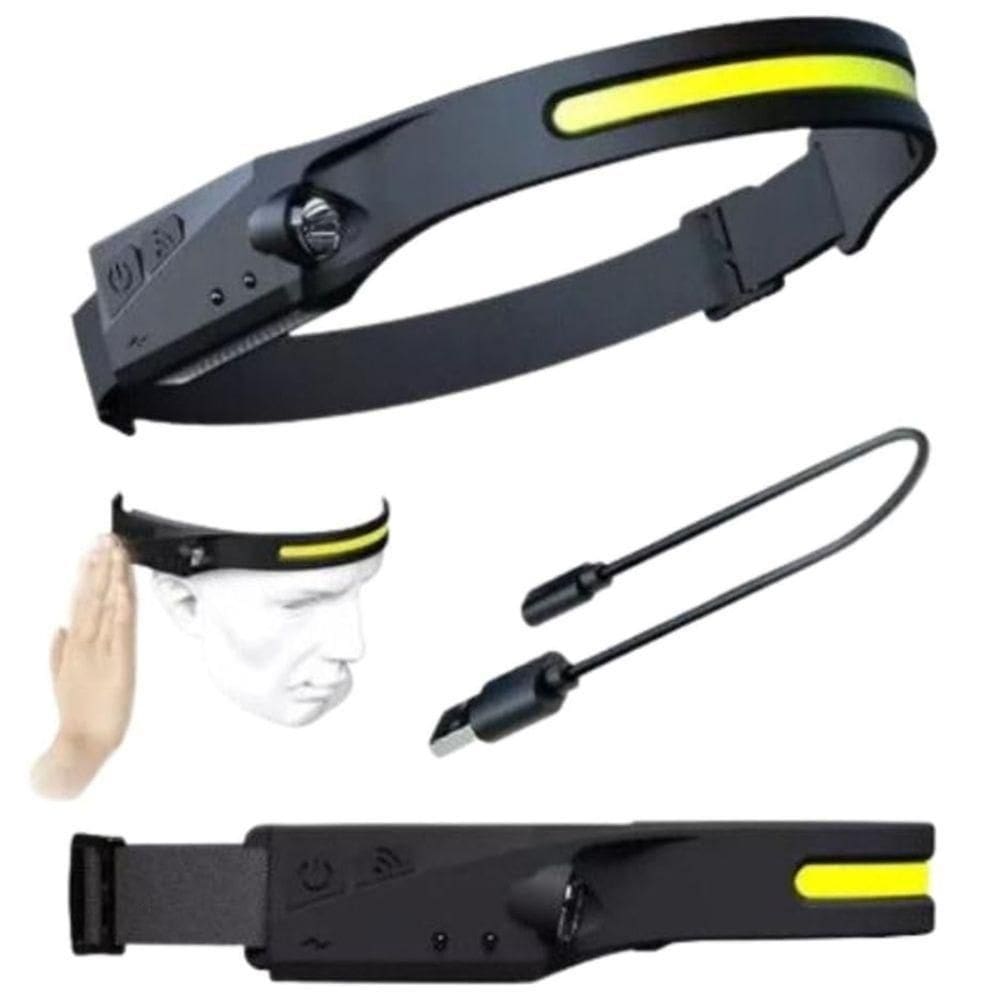 Lanterna Cabeça Recarregavel Profissional Led Testa Capacete Led Usb