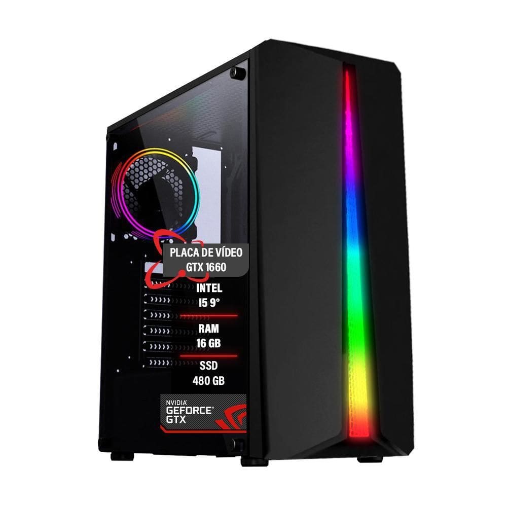 Cpu Gamer I5 9 Gtx1660 16Gb Hd 1Tb Ssd 480Gb