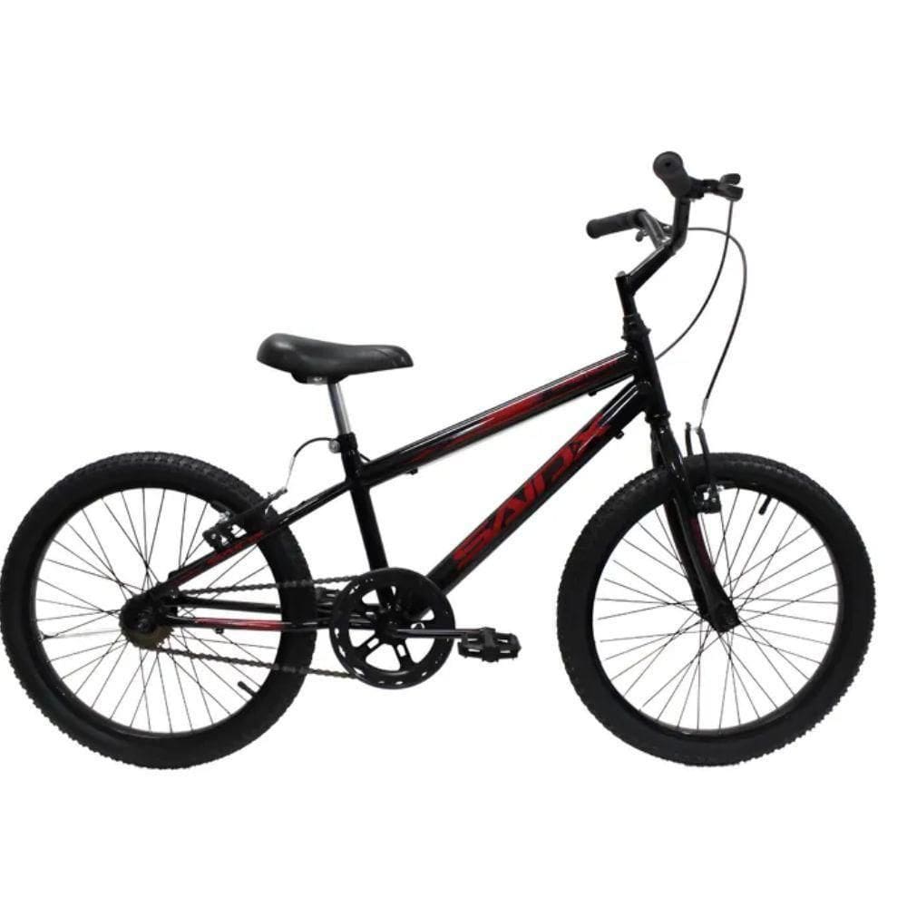 Bicicleta Aro 20 Bike Infantil Saidx Premium Feminina E Masculina Preto Verme