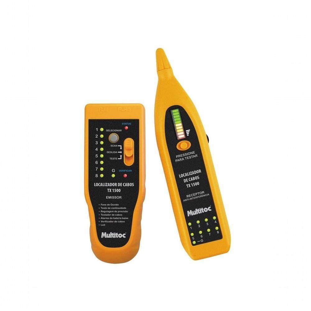 Testador E Localizador De Cabos Multitoc Tx 1500 Kit