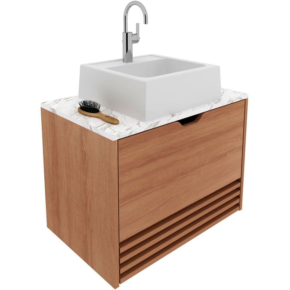 Gabinete de Banheiro 60 cm 1 Porta com Cuba Sâmia