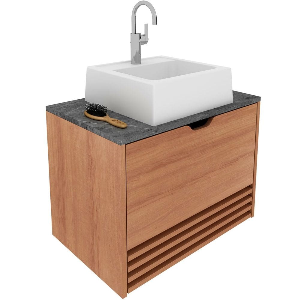 Gabinete de Banheiro 60 cm 1 Porta com Cuba Sâmia