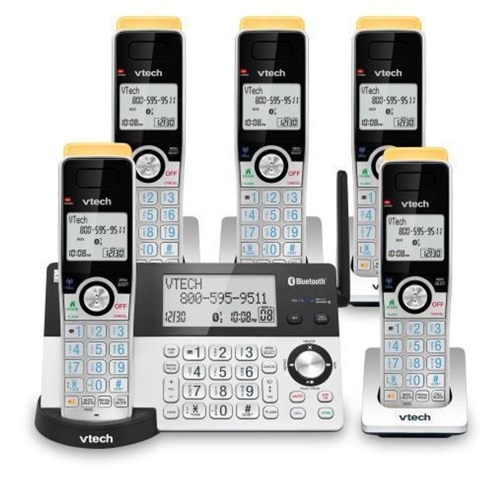 Vtech 5 Telefones Is8129 S/Fio Superlongo Alcance 700 Metros