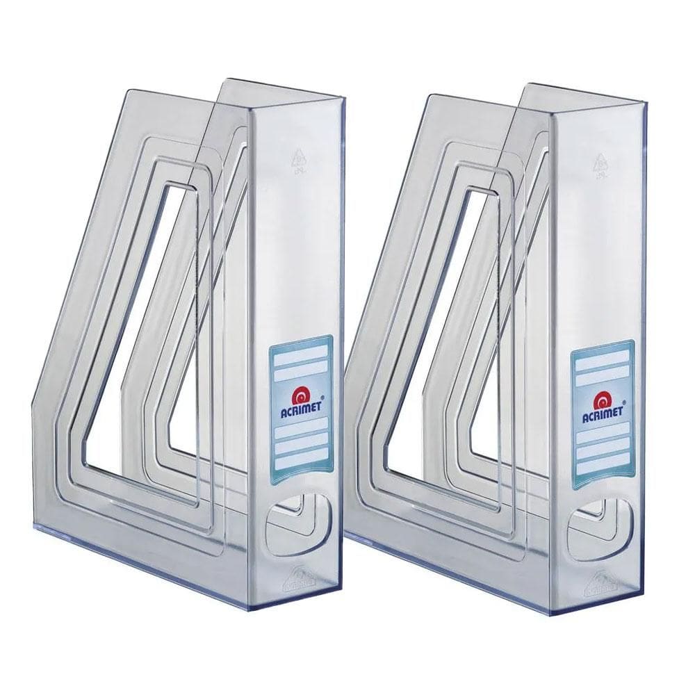 Porta revista Cristal com 2 unidades Super X - Acrimet