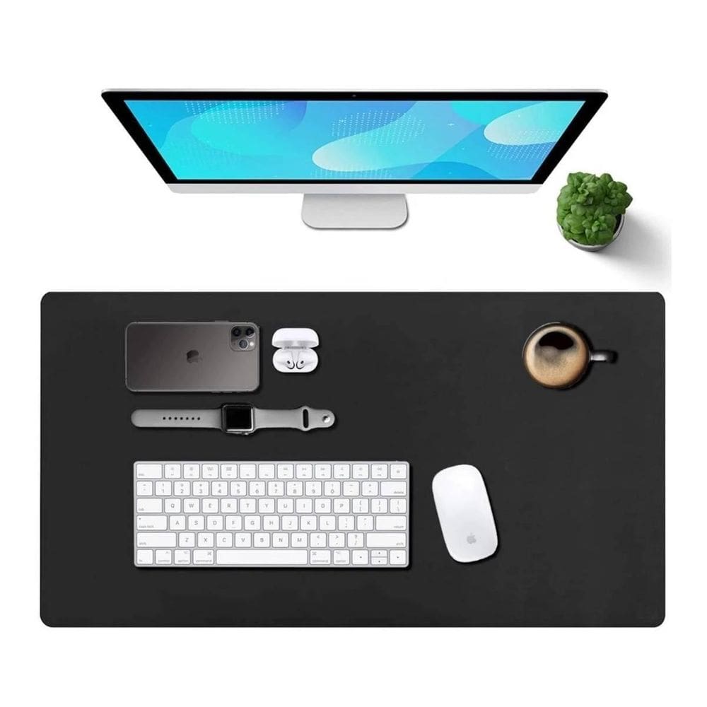 Kit 10 Mouse Pad 70X30Cm Grande Tapete De Mesa Slim Preto