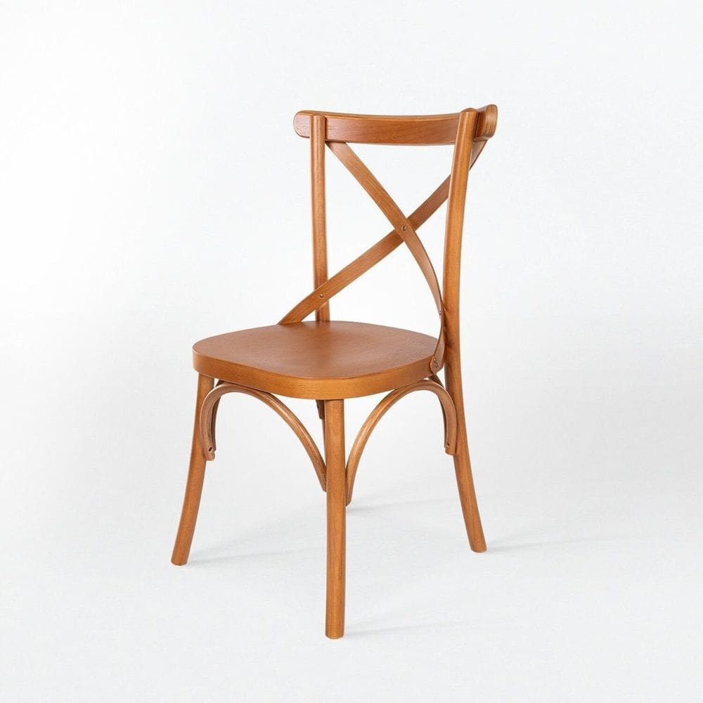 Cadeira Madeira Sala de Estar Gourmet Katrina Paris Amendoa