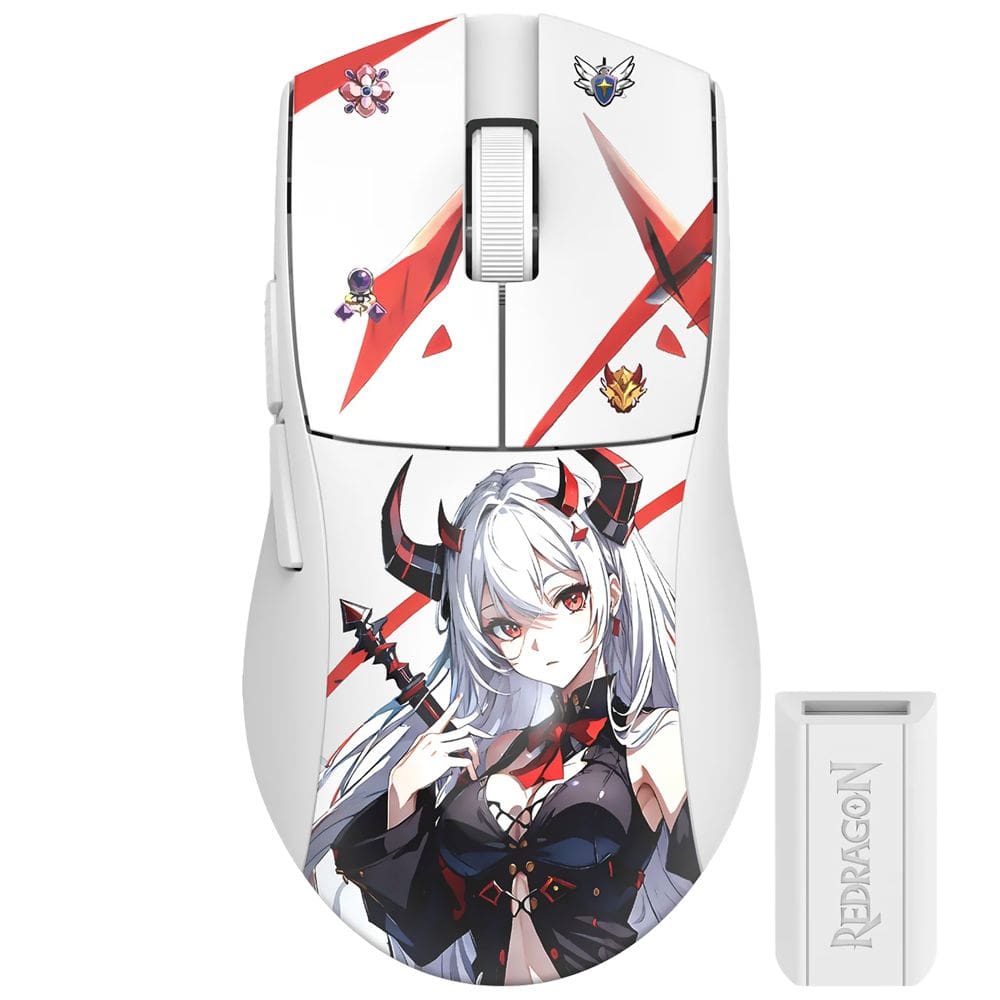 Mouse Gamer Redragon M916AK-Pro K1NG Pro Wireless - Branco