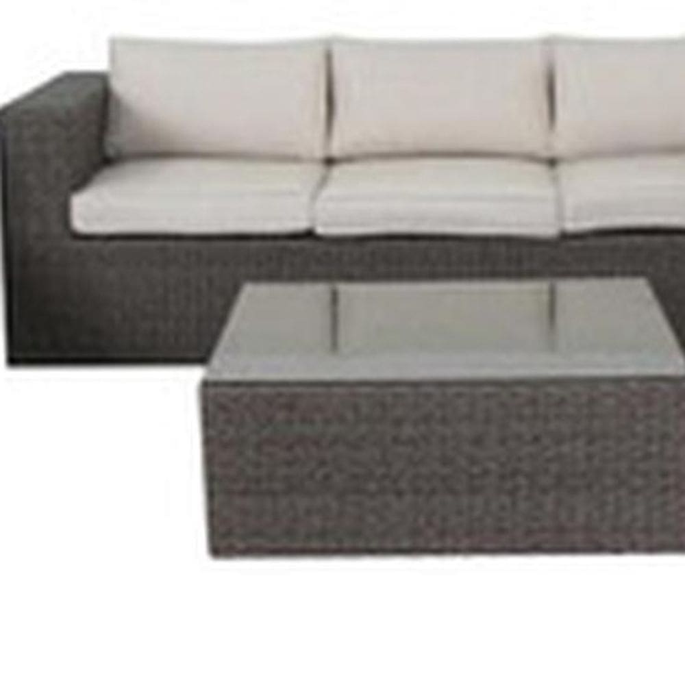 Conjunto De Jardim E Varanda 4 Pecas Rattan Aluminio - Malta