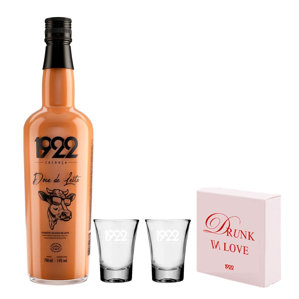 Kit Licor 1922 Copos e Jogo de Cartas Exclusivo