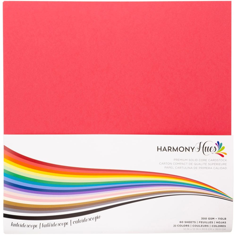 Pacote de papel cartolina Harmony Paper 300gsm 60 folhas 30x30cm