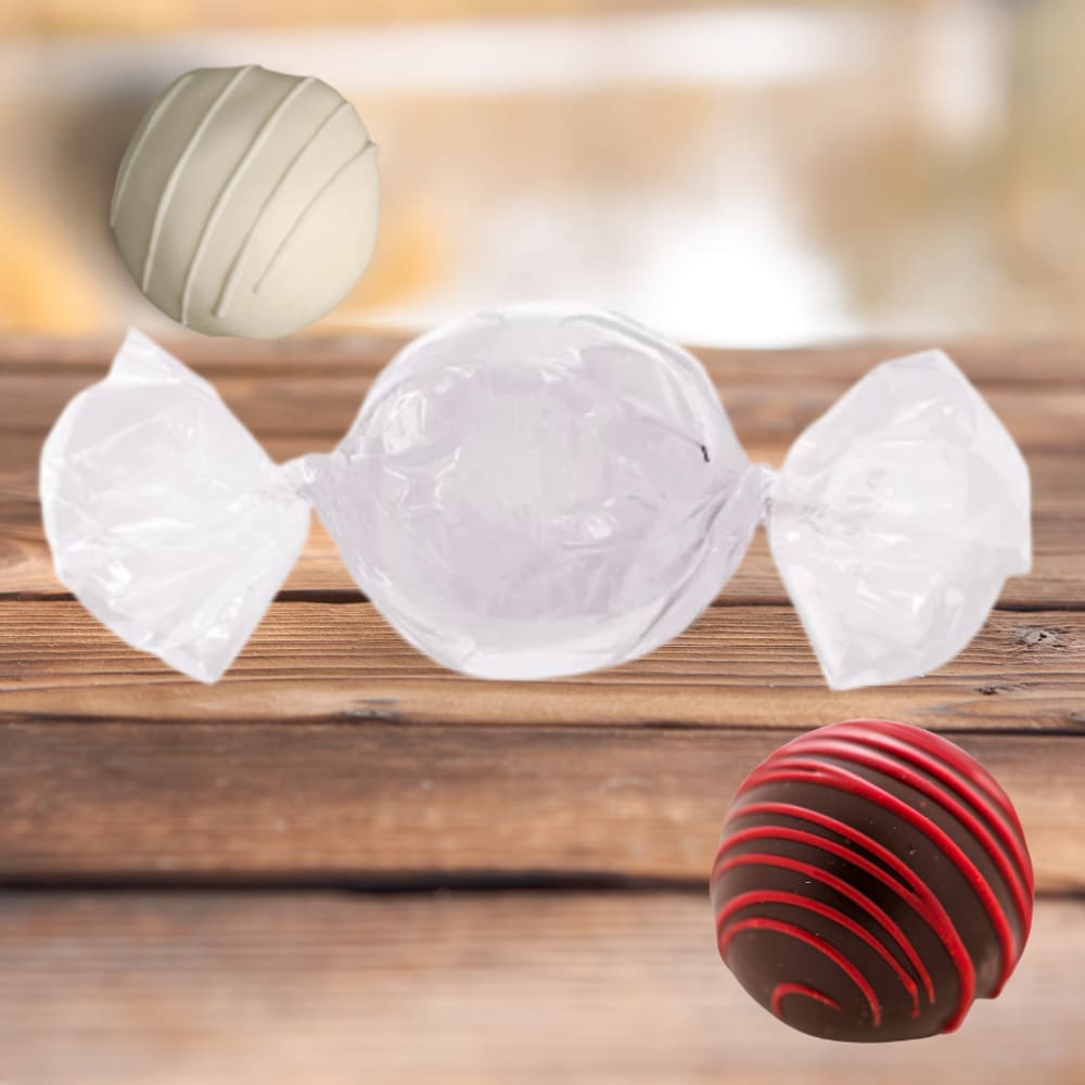 Embalagem para Trufão Branco 20x18cm Carber c/100 un