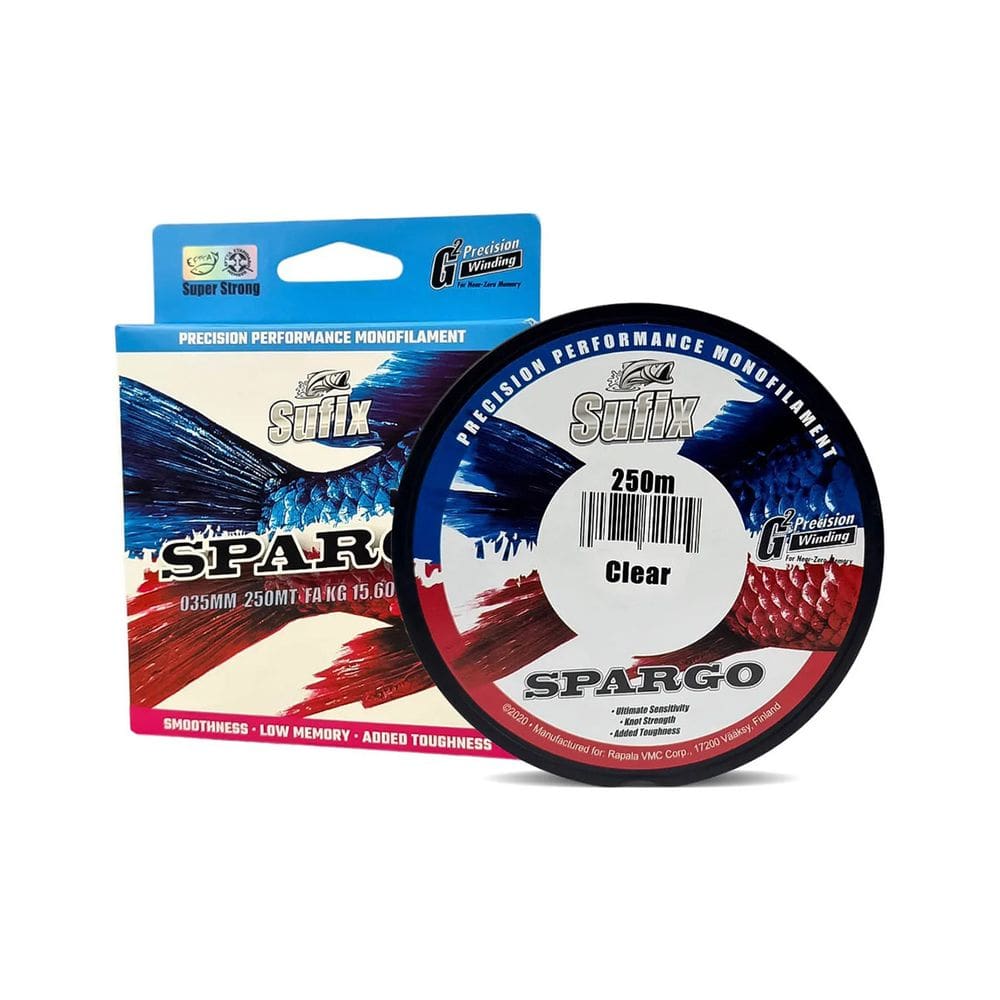 Linha Rapala Sufix Spargo Clear 250m 0,30mm 11,0kg 24lb Monofilamento