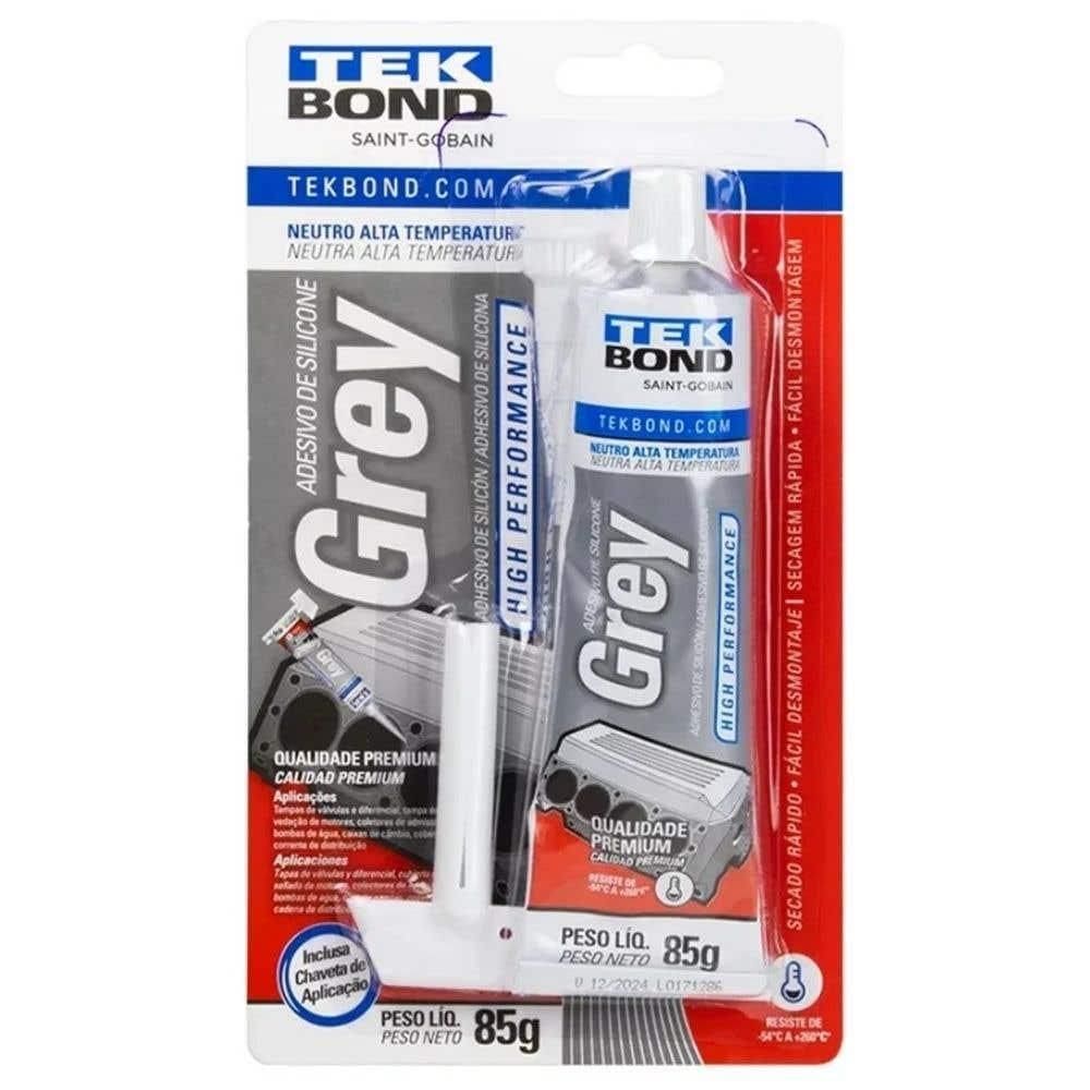 Silicone para Alta Temperatura Vedação Cinza 85G TEKBOND