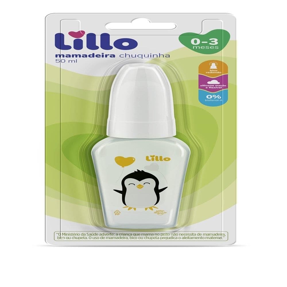 Mamadeira Lillo Miniform Primeiros Passos Silicone 50ml Neutra