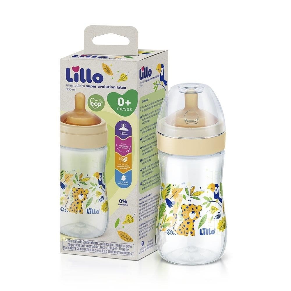 Mamadeira Lillo Super Evolution Látex Neutra 300ml