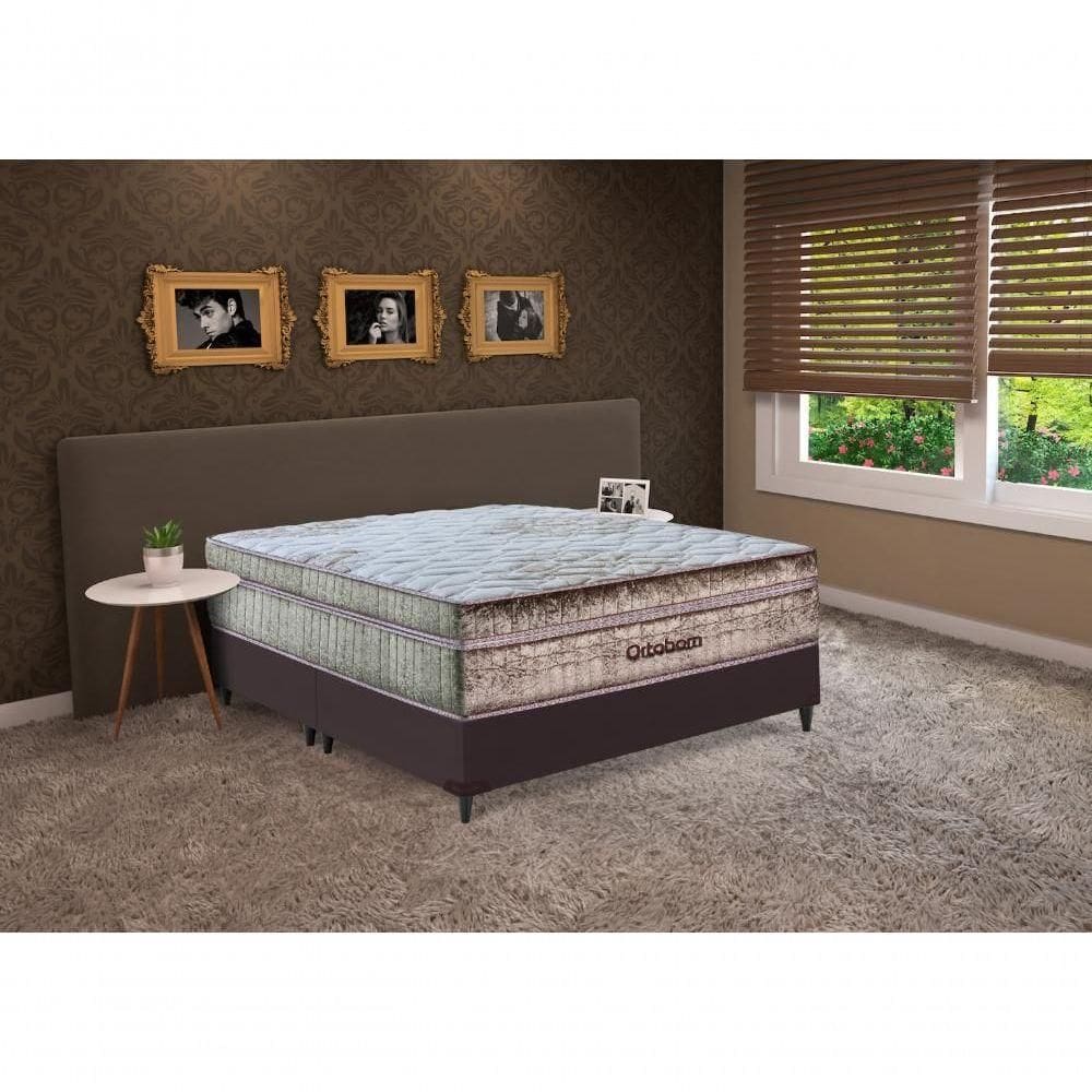 Cama Box E Colchão Gold Ultra Gel – Queen Size (158x198) - Ortobom