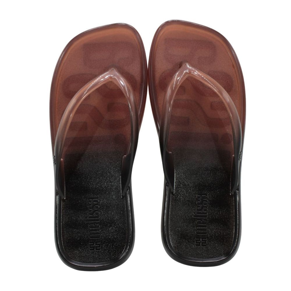 Chinelo Melissa Beachwear Marrom/Preto/Acessor