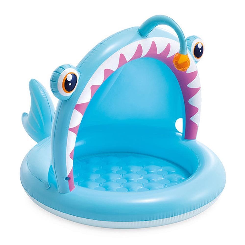 Piscina Inflável Infantil Peixe Abissal Azul 45L Intex